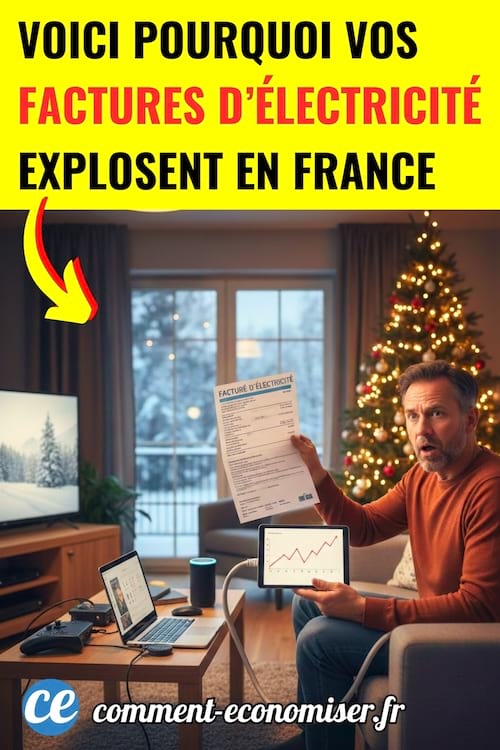 un homme qui a une facture d'électricité qui explose