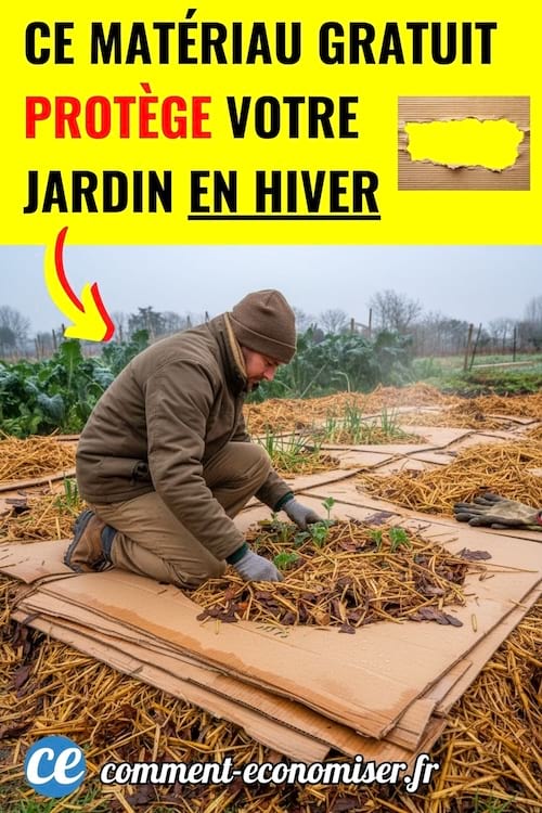 Du carton brun sur de la terre pour le prot&eacute;ger