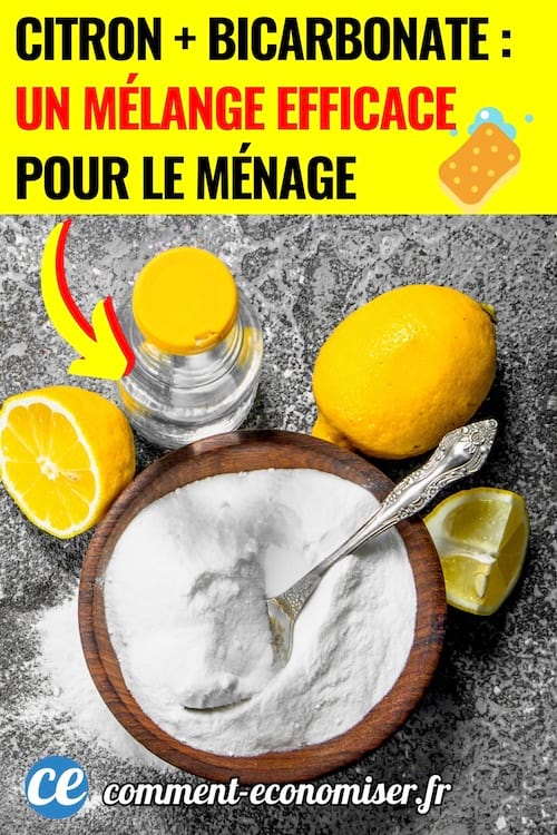 des citrons et du bicarbonate de soude pour faire un mélange efficace pour faire le ménage
