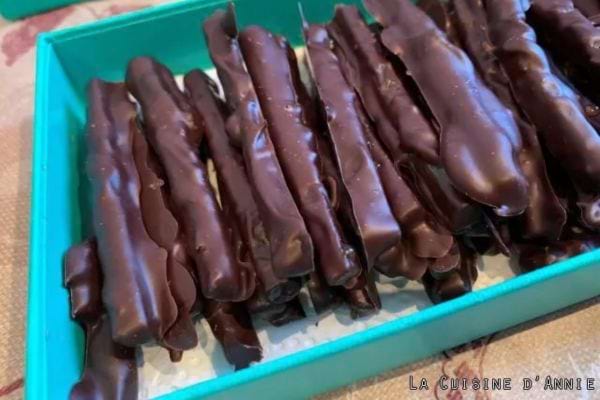 des orangettes au chocolat pour Noël