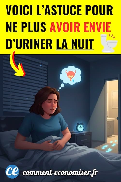Une femme qui a envie de uriner la nuit dans son lit