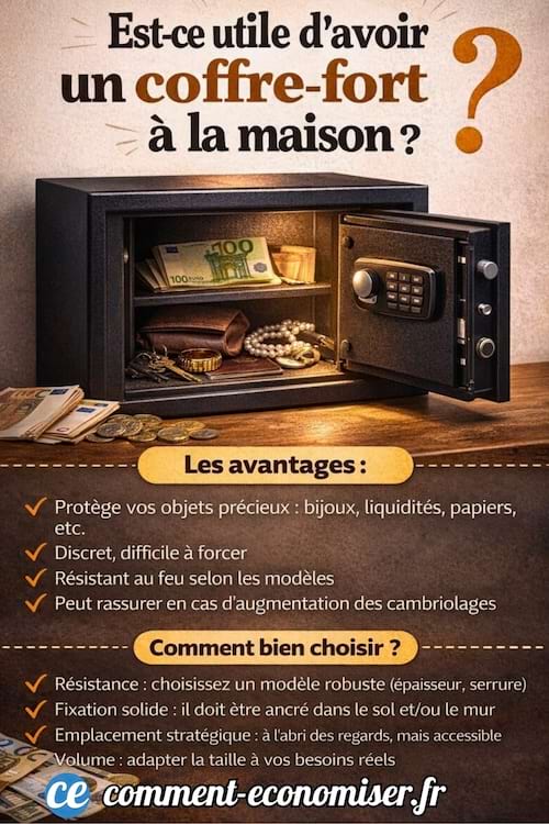 Les avantages et inconv&eacute;nients d'avoir un coffre fort &agrave; la maison