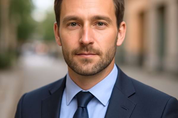 un homme bien habillé en extérieur, lumière naturelle douce,