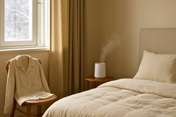 une chambre d&rsquo;hiver bien r&eacute;gl&eacute;e : fen&ecirc;tre l&eacute;g&egrave;rement entrouverte, couette adapt&eacute;e