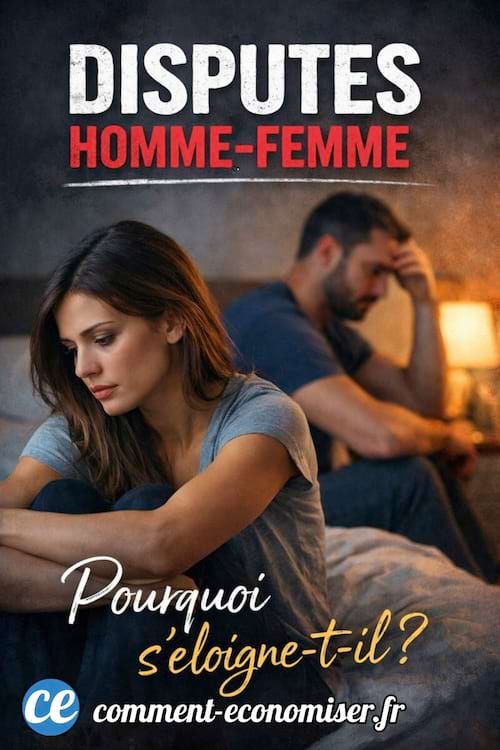 un homme et une femme f&acirc;ch&eacute;s assis sur un lit 