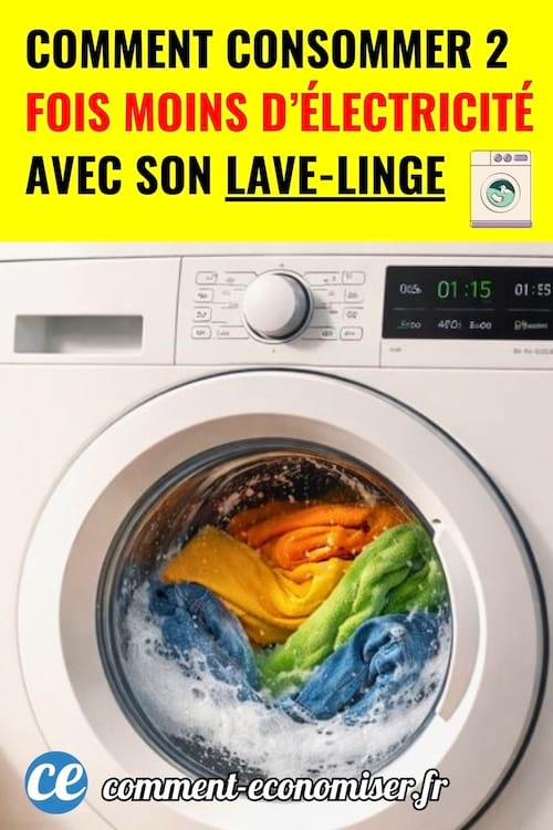 une machine &agrave; laver qui tourne