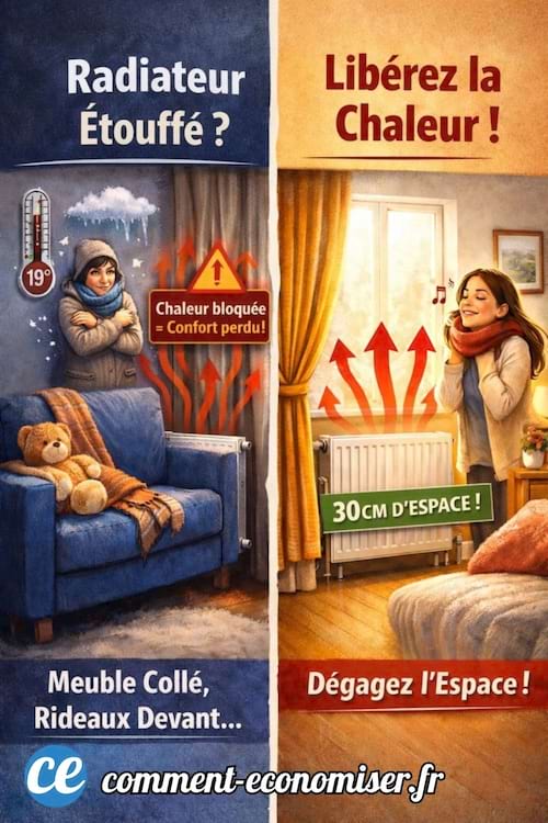 image qui montre pourquoi un radiateur peut moins bien chauffer et comment r&eacute;gler ce probl&egrave;me