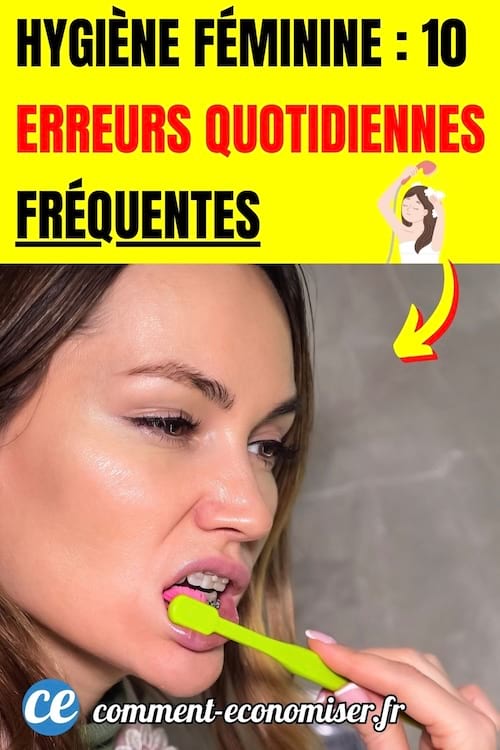 une jeune femme se lave les dents