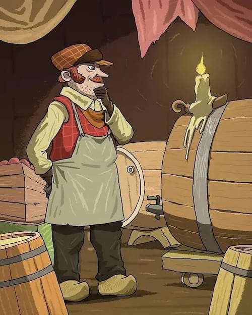 un jeu d'observation où il faut trouver une bouteille cachée dans un dessin