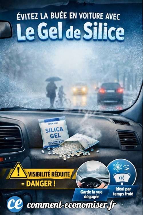 Du gel de silice dans la voiture pour emp&ecirc;cher la bu&eacute;e