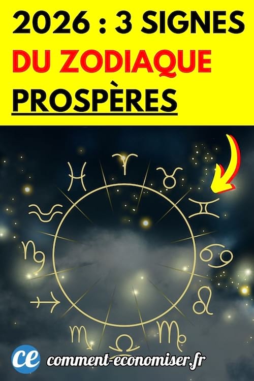 Les signes du zodiaques dor&eacute;s  autour d'un cercle sur un fond noir &eacute;toil&eacute;