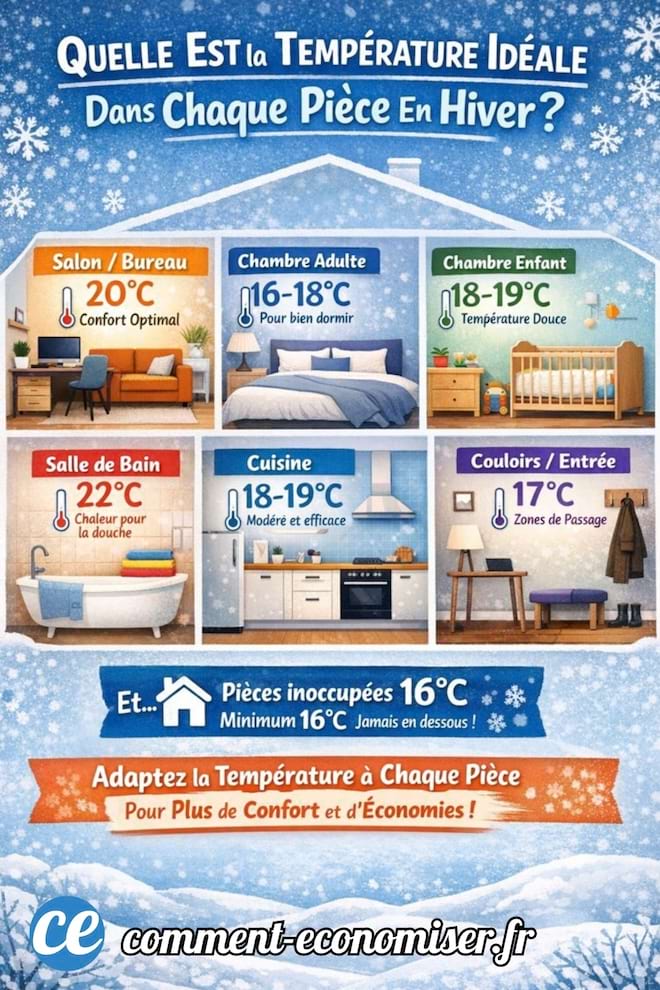 La température idéale pour chaque pièce de la maison en hiver