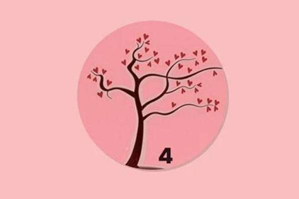 dessin d'arbre avec des coeur qui symbolise l'intuition et la liberté intérieure