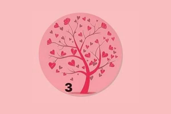 dessin d'arbre avec des coeurs qui symbolise la passion