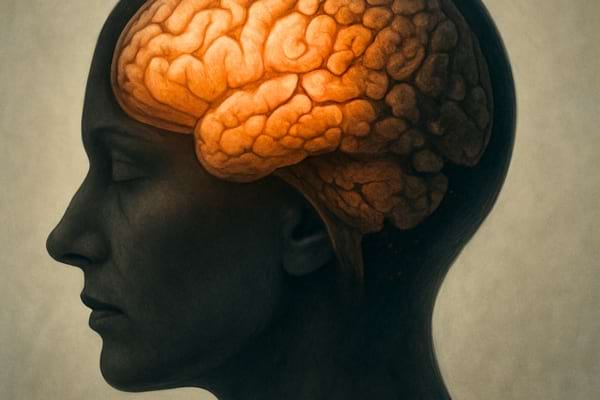 Repr&eacute;sentation artistique d'une silhouette de t&ecirc;te humaine de profil