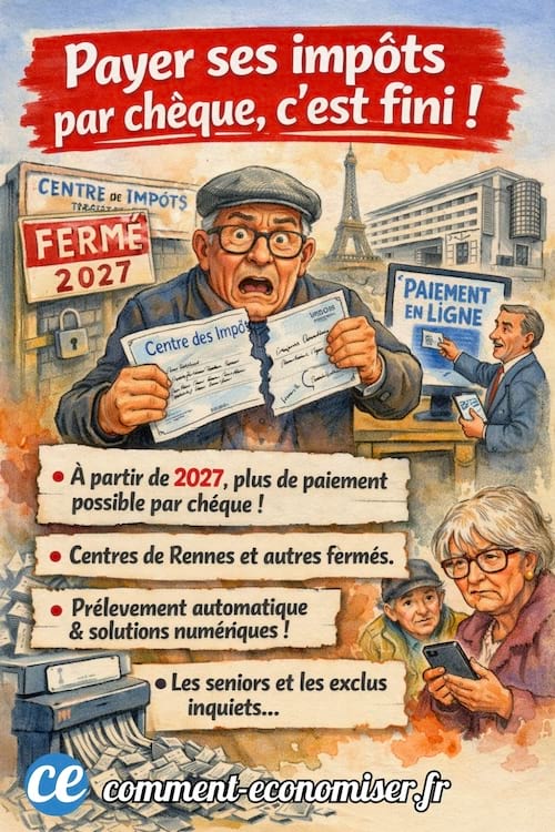 Une image qui explique que c'est fini de payer ses impots par ch&egrave;que