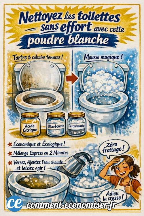 comment nettoyer ses toilettes sans effort avec une poudre maison