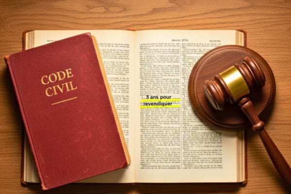 un livre du Code civil français ouvert montrant deux pages jaunies avec des lignes de texte imprimées