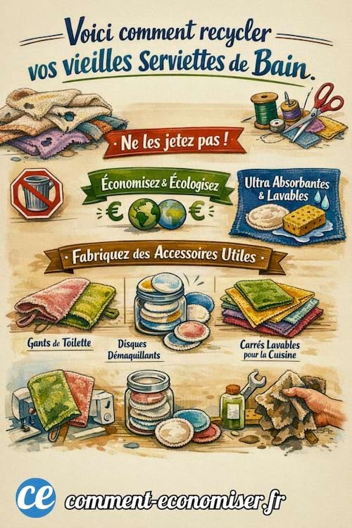 Comment recycler les vieilles serviettes de bain