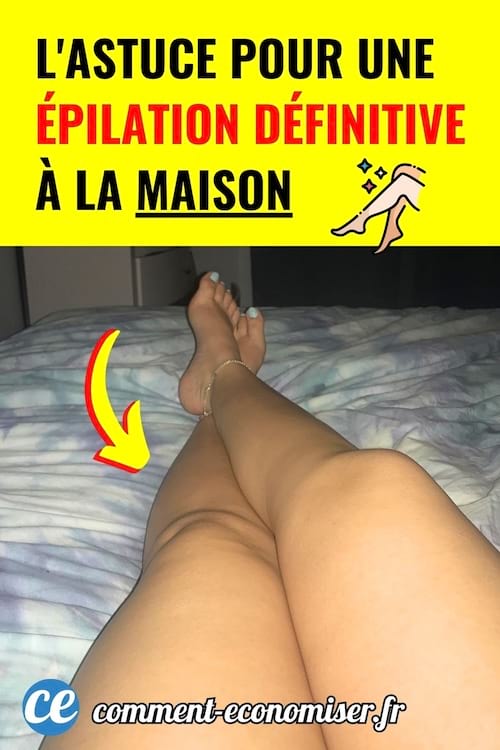 jambes feminines allongees sur lit illustrant astuce epilation maison