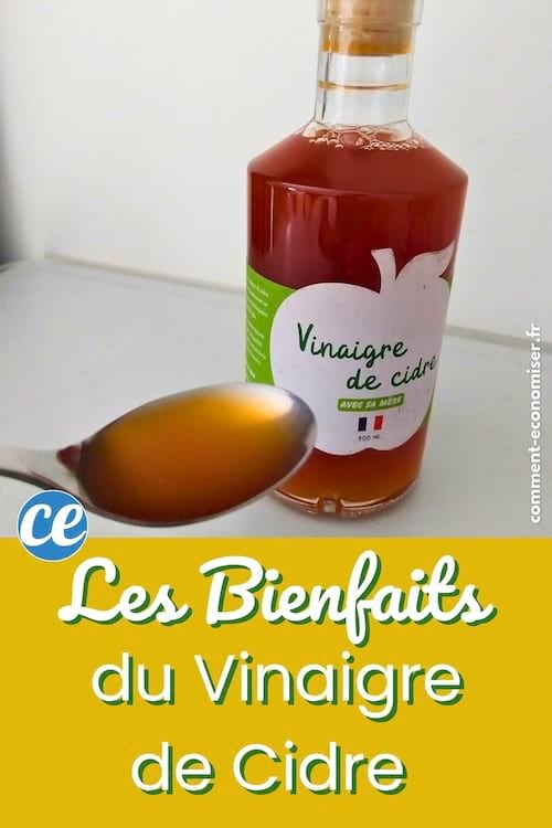 Bouteille de vinaigre de cidre.