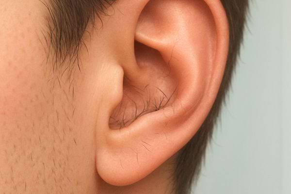 profil doreille dun homme jeune avec peau lisse