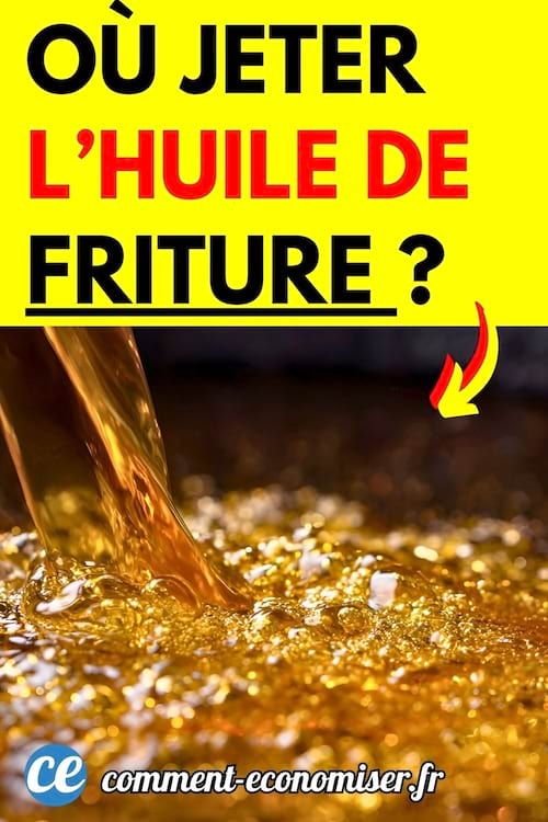 de l'huile de friture chaude dans un récicpient