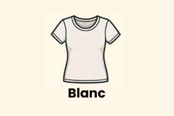 Un t-shirt de couleur blanche