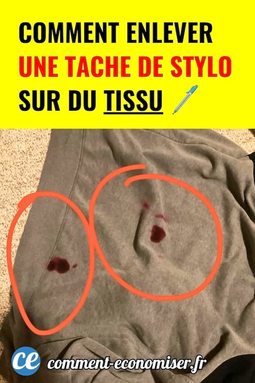 vetement gris avec grosses taches rouges entourees au feutre