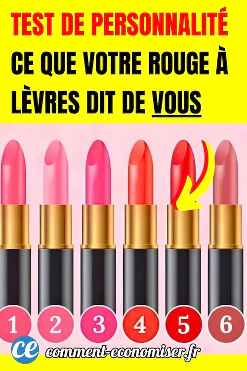 un test de personnalité basé sur la couleur de 6 rouges à lèvres