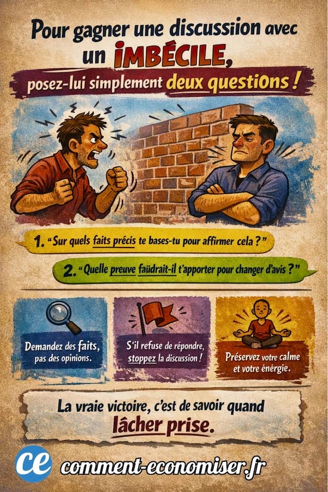 Il faut poser 2 questions pour gagner une discussion avec un imb&eacute;cile