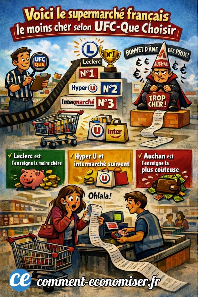 le supermarch&eacute; le moins cher