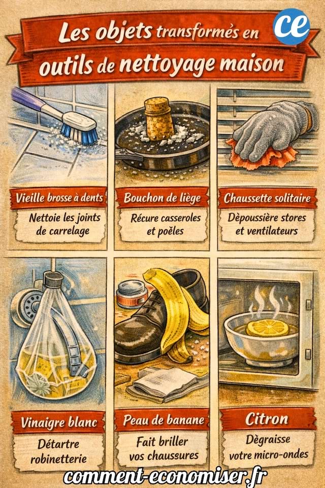 Les objets qui se transforment en puissants outils de nettoyage