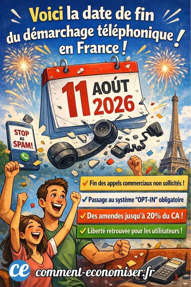 Date de fin du d&eacute;marchage t&eacute;l&eacute;phonique en France