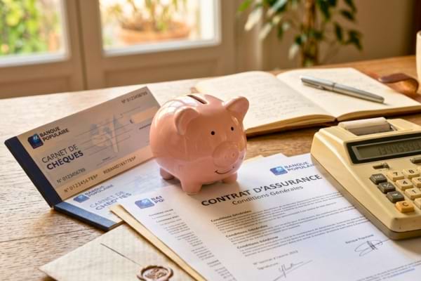 Une calculatrice posée à côté de beaux documents officiels et d'une petite tirelire en forme de cochon