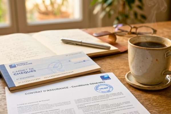 Un beau document officiel avec un tampon posé à côté d'une tasse de café fumante