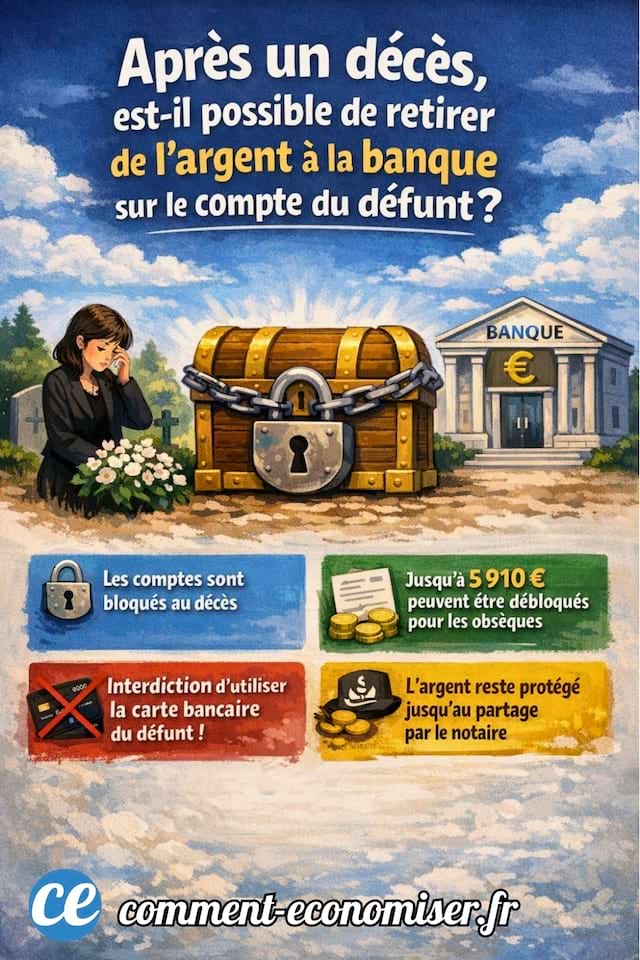 peut on retirer de l'argent sur le compte du défunt