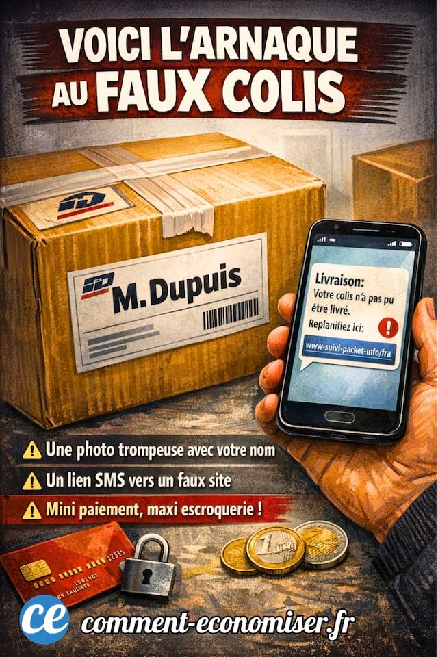 l'arnaque de la photo avec un faux colis