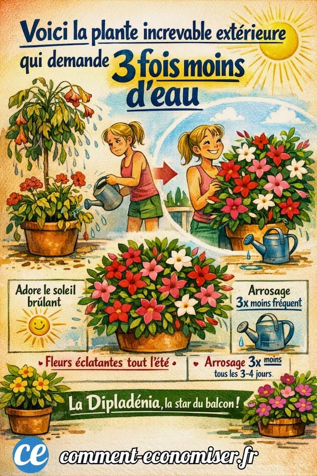 La plante ext&eacute;rieure increvable qui a pas besoin de beaucoup d'eau