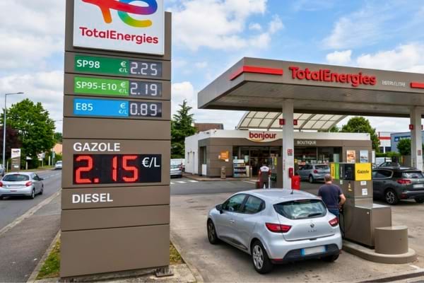 uns station total avec du gazole sup&eacute;rieur &agrave; 2&euro;