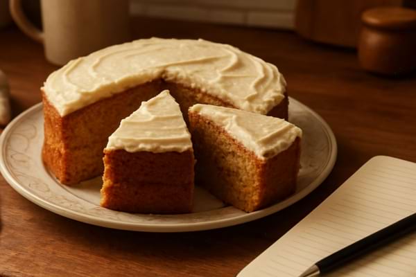 Un d&eacute;licieux g&acirc;teau coup&eacute; en trois parts in&eacute;gales sur une belle assiette