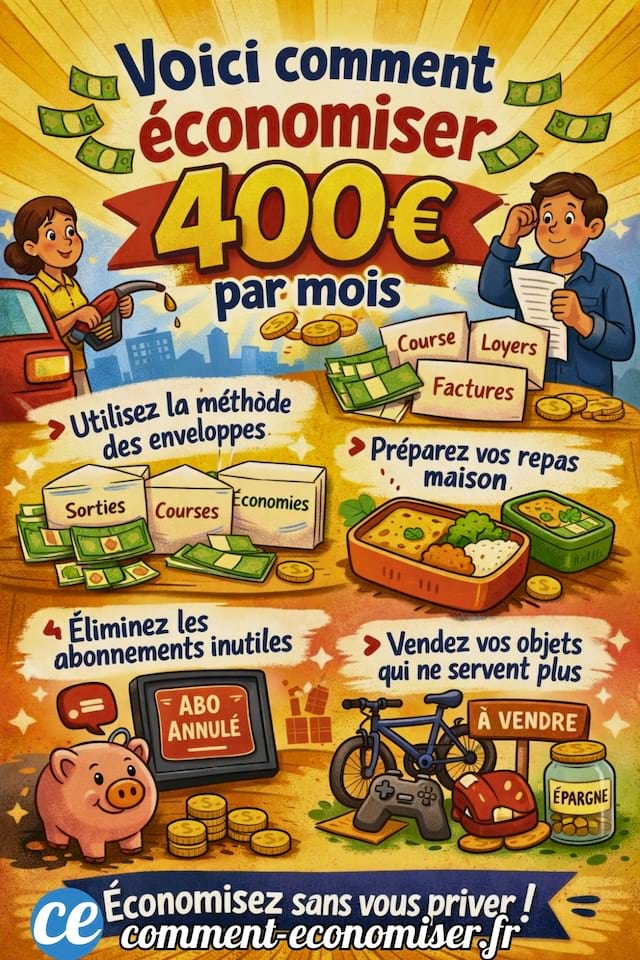 Comment &eacute;conomiser 400&euro; par mois