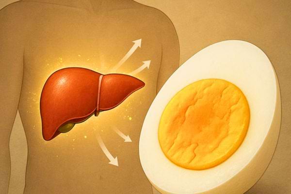 illustration dun foie et dun oeuf symbolisant les bienfaits pour le corps