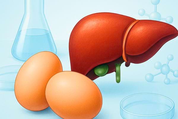 illustration montrant des oeufs et un foie pour expliquer un lien sante