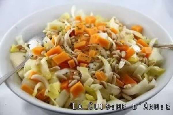 salade d&rsquo;endives avec poire et mimolette