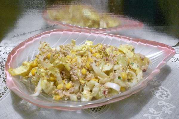Salade endives-pommes de terre et thon