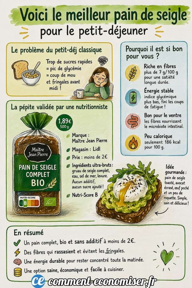 Ce pain Lidl à moins de 2€ est le meilleur choix pour le petit-déjeuner