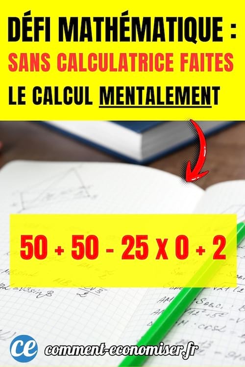une op&eacute;ration lin&eacute;aire &agrave; calculer mentalement