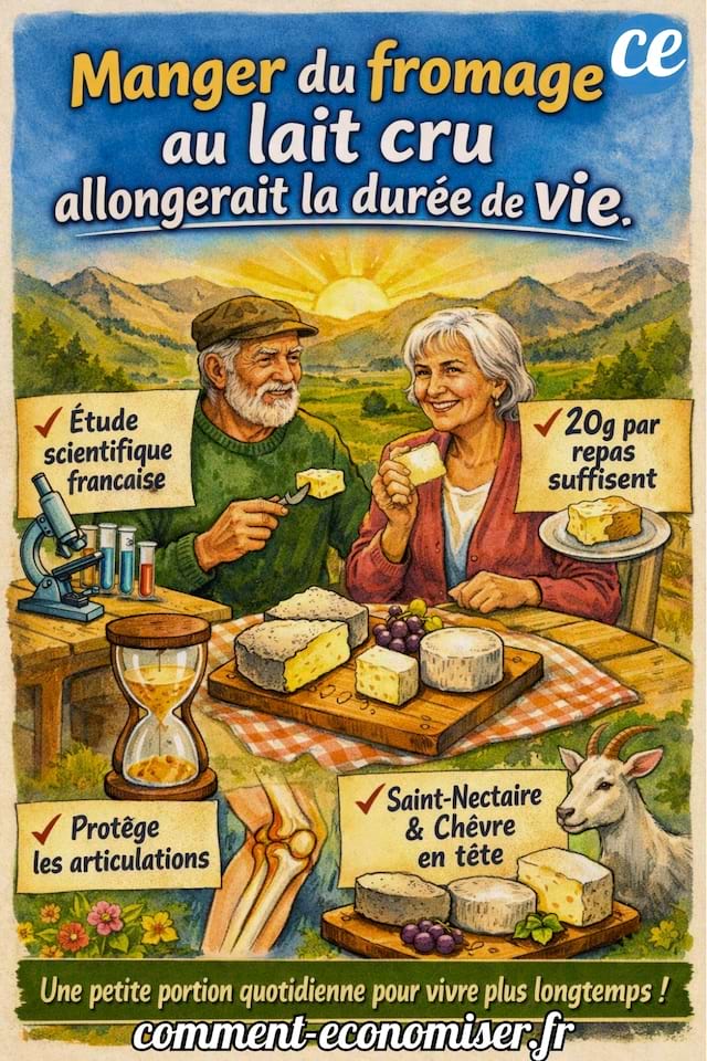 manger du fromage au lait cru allongerait la durée de vie