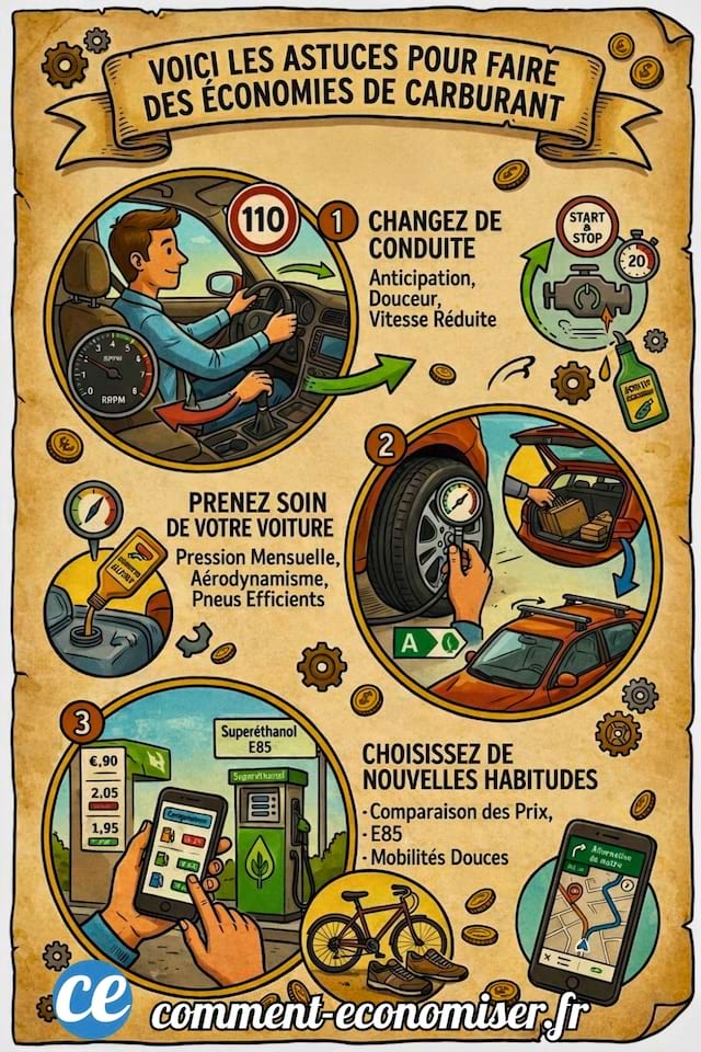 Comment diviser par 2 sa consommation de carburant